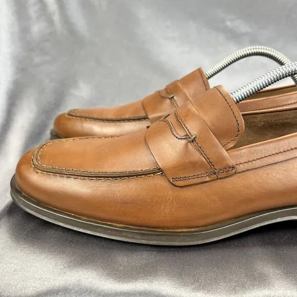 Cole Haan Grand OS Flemming Penny Loafers Men’s 10 Brown Leather Preppy Career