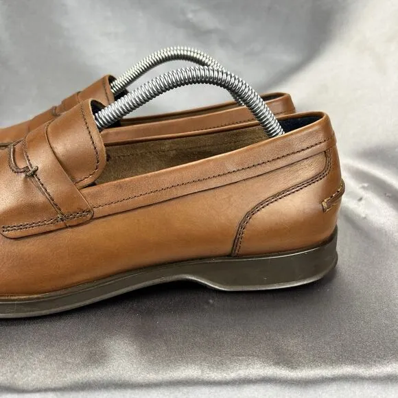 Cole Haan Grand OS Flemming Penny Loafers Men’s 10 Brown Leather Preppy Career