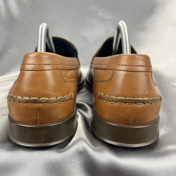 Cole Haan Grand OS Flemming Penny Loafers Men’s 10 Brown Leather Preppy Career