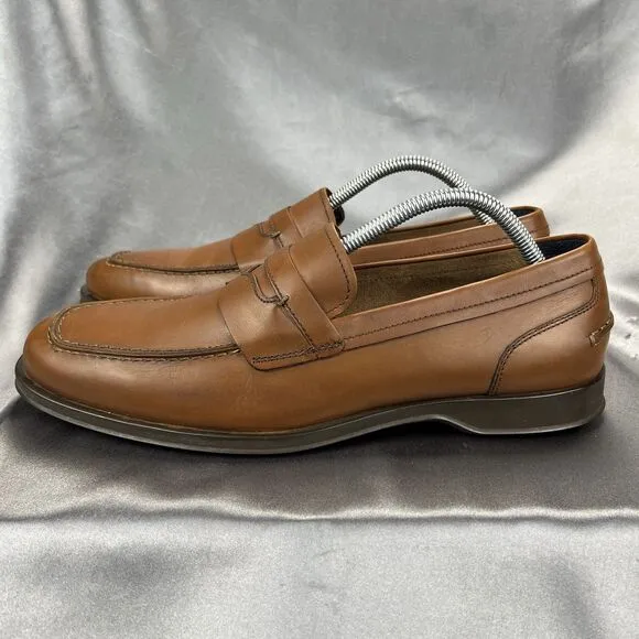Cole Haan Grand OS Flemming Penny Loafers Men’s 10 Brown Leather Preppy Career