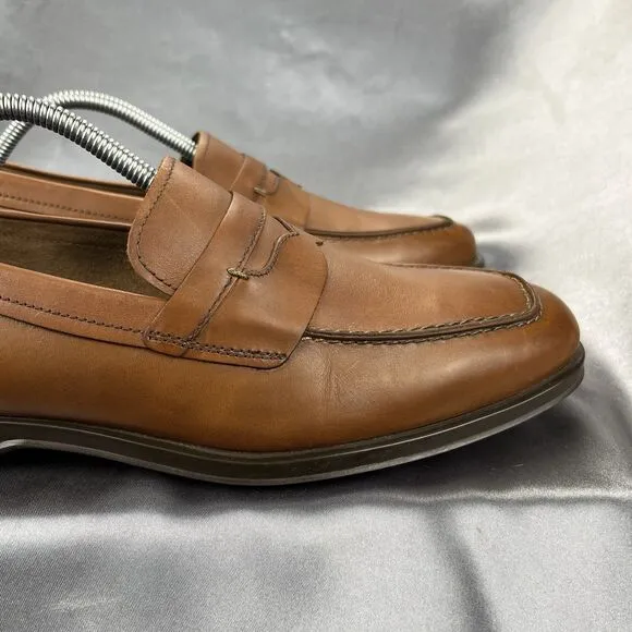 Cole Haan Grand OS Flemming Penny Loafers Men’s 10 Brown Leather Preppy Career