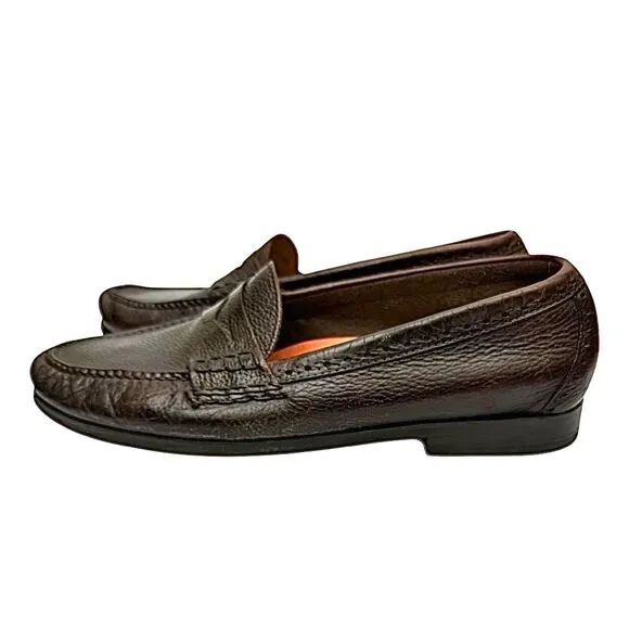 COLE HAAN Grand O.S. Penny Loafer Brown Leather C13487 Mens Size 12 M Pre-Owned