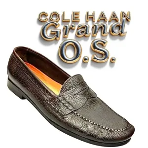 COLE HAAN Grand O.S. Penny Loafer Brown Leather C13487 Mens Size 12 M Pre-Owned