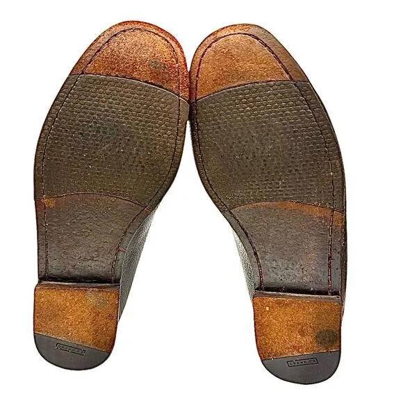 COLE HAAN Grand O.S. Penny Loafer Brown Leather C13487 Mens Size 12 M Pre-Owned