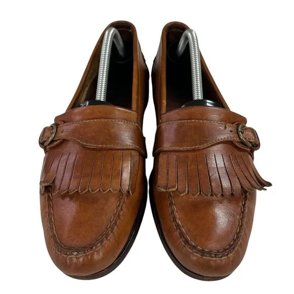 Cole Haan Kiltie Brown Leather Loafers with Buckle Mens Shoes Size‎ 11B