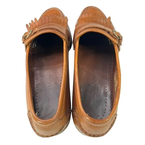 Cole Haan Kiltie Brown Leather Loafers with Buckle Mens Shoes Size‎ 11B