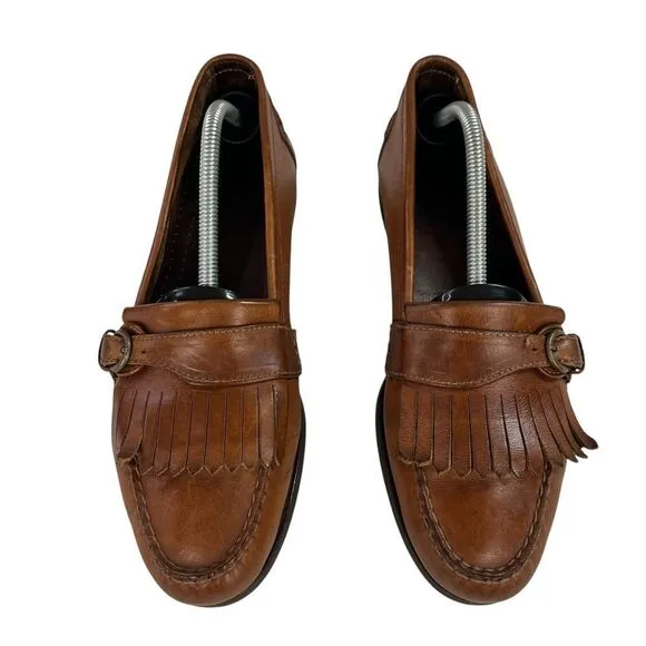 Cole Haan Kiltie Brown Leather Loafers with Buckle Mens Shoes Size‎ 11B