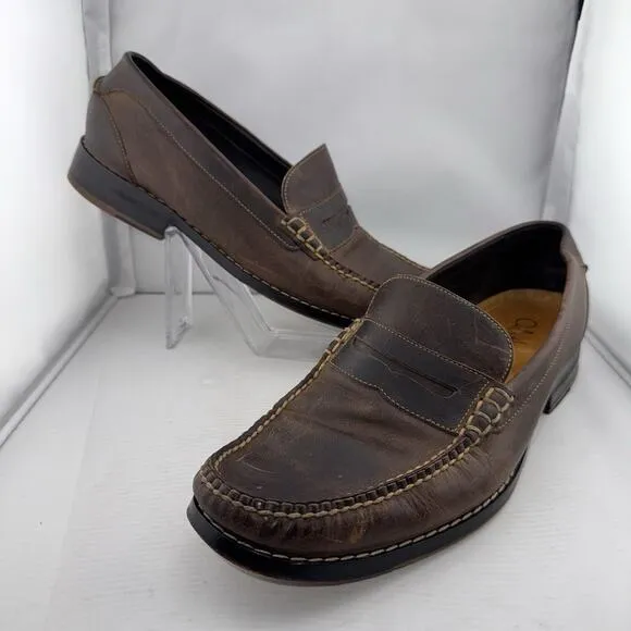 COLE HAAN LEATHER PENNY LOAFERS 11 M MEN'S BROWN C05993 COMFORTABLE Casual Shoe