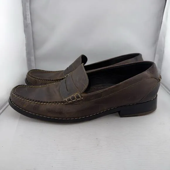 COLE HAAN LEATHER PENNY LOAFERS 11 M MEN'S BROWN C05993 COMFORTABLE Casual Shoe