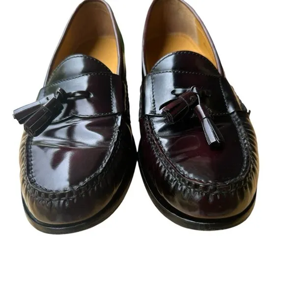 COLE HAAN Loafers Shoes‎ Tassels Dark Burgundy Brown Men’s Size 11.5 B Business
