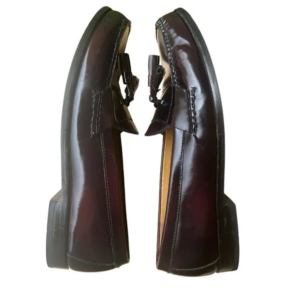 COLE HAAN Loafers Shoes‎ Tassels Dark Burgundy Brown Men’s Size 11.5 B Business