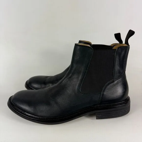 Cole Haan Marshall Chelsea Boots Men's 8 Black Leather Pull-On Ankle Round Toe