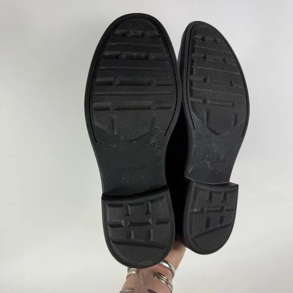 Cole Haan Marshall Chelsea Boots Men's 8 Black Leather Pull-On Ankle Round Toe