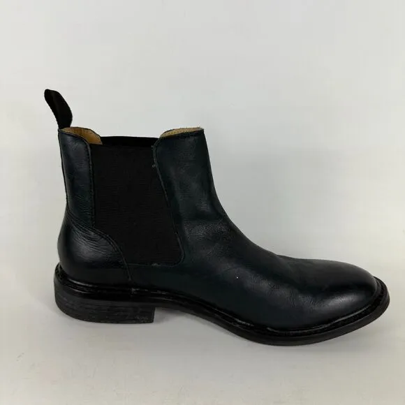 Cole Haan Marshall Chelsea Boots Men's 8 Black Leather Pull-On Ankle Round Toe