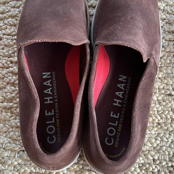 Cole Haan Men's 10M Grand Ambition Slip-On Loafers in Bloodstone-Oxford Tan