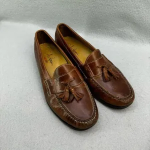 Cole Haan Mens Brown Leather Slip On Maine Tassel Loafers Size 9.5W