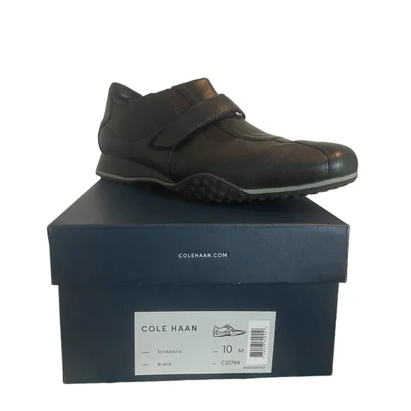 Cole Haan‎ Men’s Estadio II Black Strap Sneakers, Size 10M