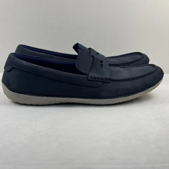 Cole Haan Men's Motogrand Blue Loafers Leather Driving Moc C24717 Size‎ 10.5M