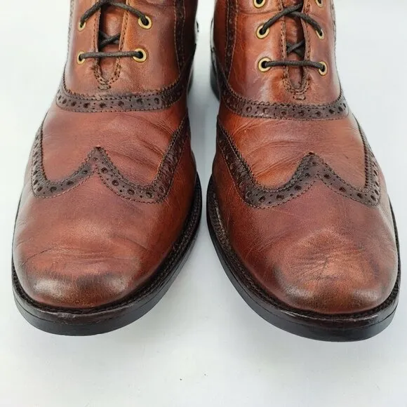Cole Haan Men's William Wingtip Brown Leather Chukka Boots Size 9.5
