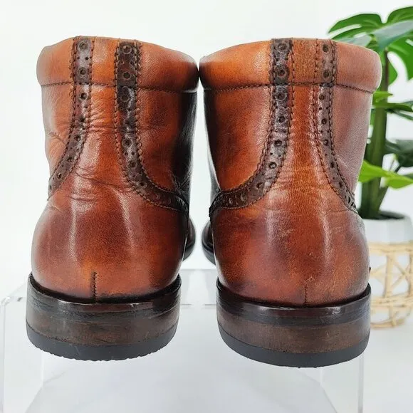 Cole Haan Men's William Wingtip Brown Leather Chukka Boots Size 9.5