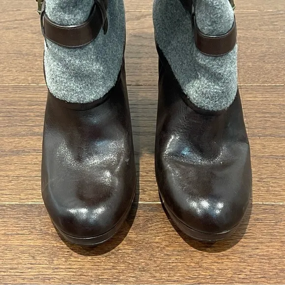 Cole Haan Nike Air Brown and Grey Pull on Boots Size 9
