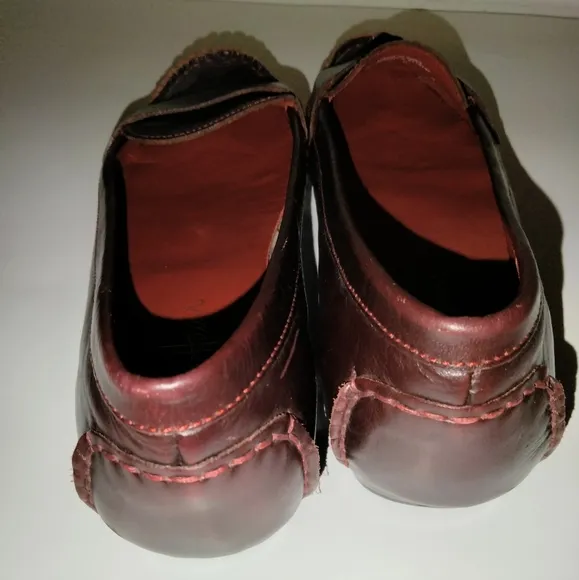 Cole Haan NikeAir Collab (Size 8B) Burgundy Brown Leather Slip-on Flat Loafers