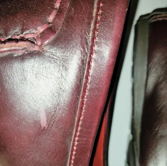 Cole Haan NikeAir Collab (Size 8B) Burgundy Brown Leather Slip-on Flat Loafers
