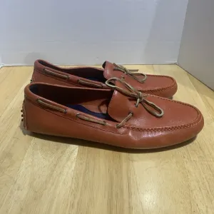 Cole Haan Nke Air Mens Red Nubuck Orange Laces Driving Loafers‎ Size 13M