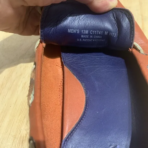 Cole Haan Nke Air Mens Red Nubuck Orange Laces Driving Loafers‎ Size 13M