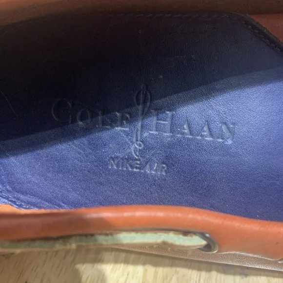 Cole Haan Nke Air Mens Red Nubuck Orange Laces Driving Loafers‎ Size 13M