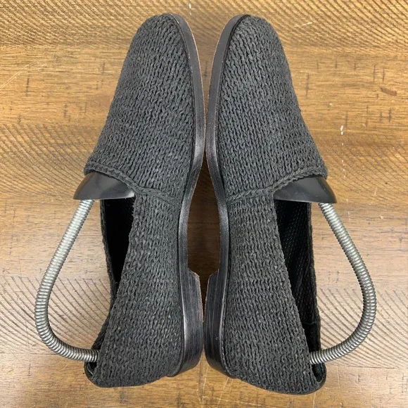Cole Haan Resort Shoes Mens 8.5 Black Braided Loafers Leather Slip On Brazil