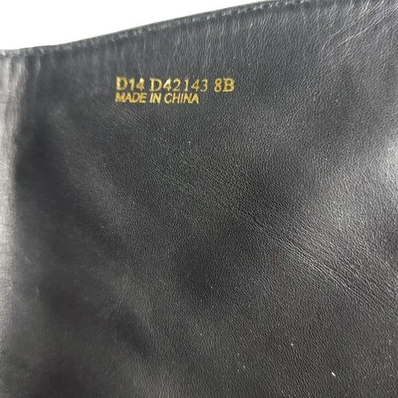 Cole Haan Women’s Arlington US8B Black Leather Side Zip Tall Riding Boots