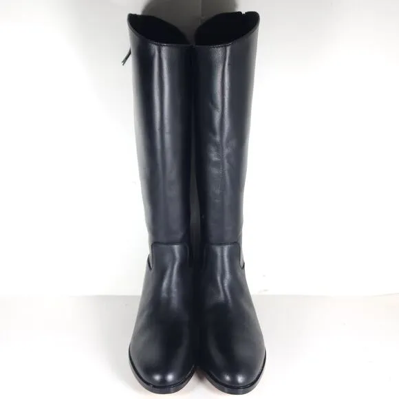 Cole Haan Women’s Arlington US8B Black Leather Side Zip Tall Riding Boots