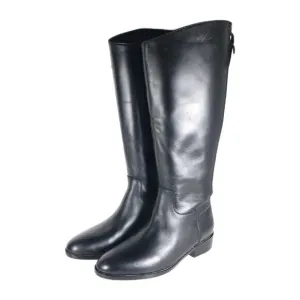 Cole Haan Women’s Arlington US8B Black Leather Side Zip Tall Riding Boots
