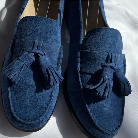 Cole Haan Women's Emmons Tassel Leather Closed Toe Limoges Suede, Size 9B