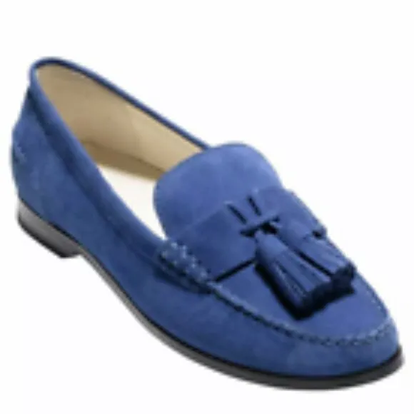 Cole Haan Women's Emmons Tassel Leather Closed Toe Limoges Suede, Size 9B
