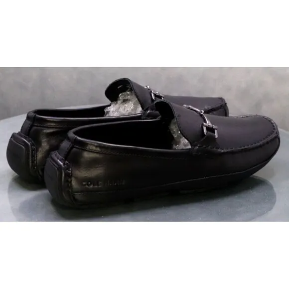 Cole Haan Wyatt $130 Men's Horsebit Loafers Shoes Size 8 Leather Black C35783