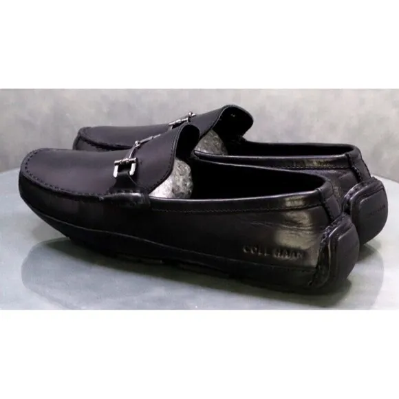 Cole Haan Wyatt $130 Men's Horsebit Loafers Shoes Size 8 Leather Black C35783