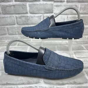 Cole Haan Wyatt Bit Driver Women's Size 9 B Animal Print Blue Leather Loafers