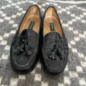 Cole Hann Men's Size 11.5 D Black Tassle Leather Old Money Loafers Dress Shoes