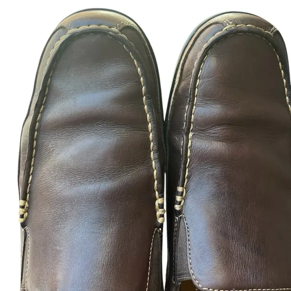 Cole Hassan Brown Leather Shoes Tucker Venetian Driving Loafers Size 10.5
