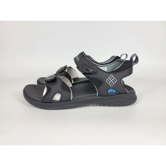 Columbia 2 Strap Athletic Sandals Shoes Mens Size 8 Steel Gray Black BM0111-010