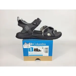 Columbia 2 Strap Athletic Sandals Shoes Mens Size 8 Steel Gray Black BM0111-010