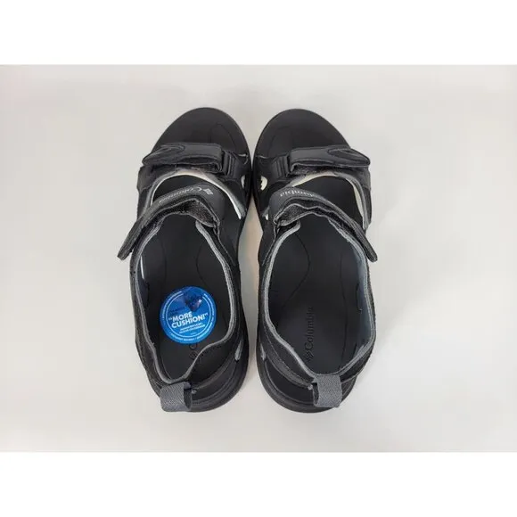 Columbia 2 Strap Athletic Sandals Shoes Mens Size 8 Steel Gray Black BM0111-010