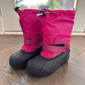 Columbia Powderbug Forty waterproof girl's wild fuschia, size 3, snow boots