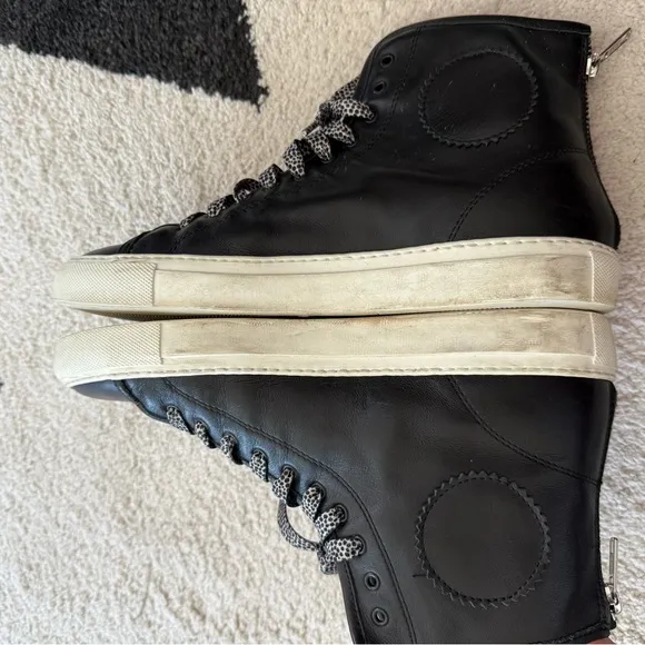 Common Projects Black and White High-Top Sneakers