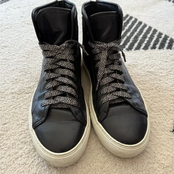 Common Projects Black and White High-Top Sneakers