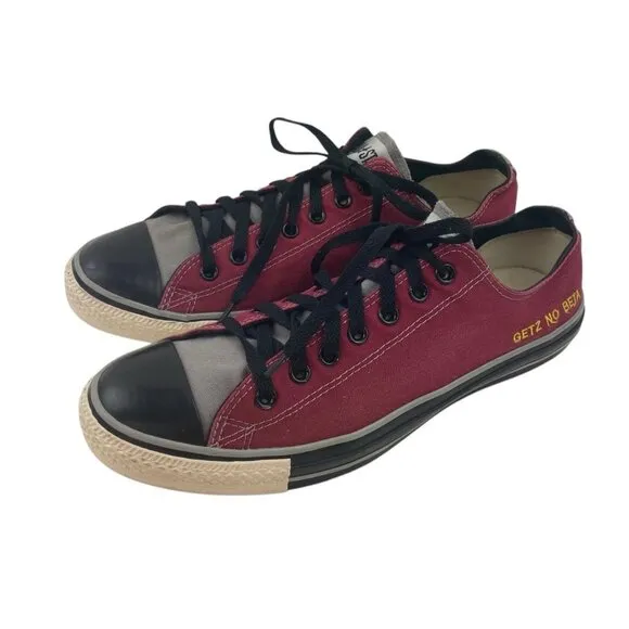 Converse All Star Mens Converse Sneakers M12 W14 Burgundy Black Getz No Beta