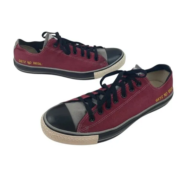 Converse All Star Mens Converse Sneakers M12 W14 Burgundy Black Getz No Beta