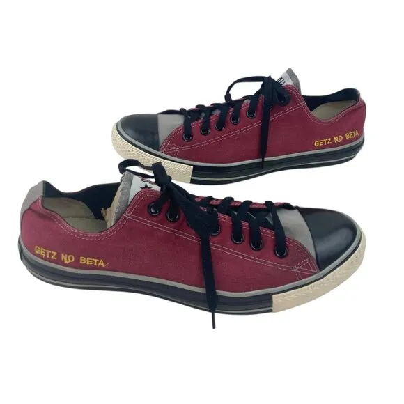 Converse All Star Mens Converse Sneakers M12 W14 Burgundy Black Getz No Beta